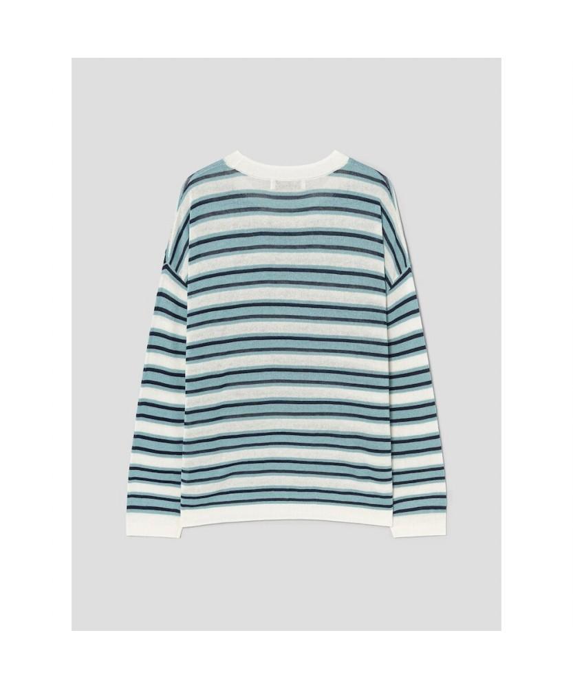 8SECONDS Long Sleeve Striped Pullover Green