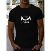 Men'S MOHA Patterned Short-Sleeve T-Shirt for Summer Leisure with a Round Neck