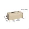 Leather Tissue Box Cover Structured Rectangular Dispenser for Living Room, Bedroom,