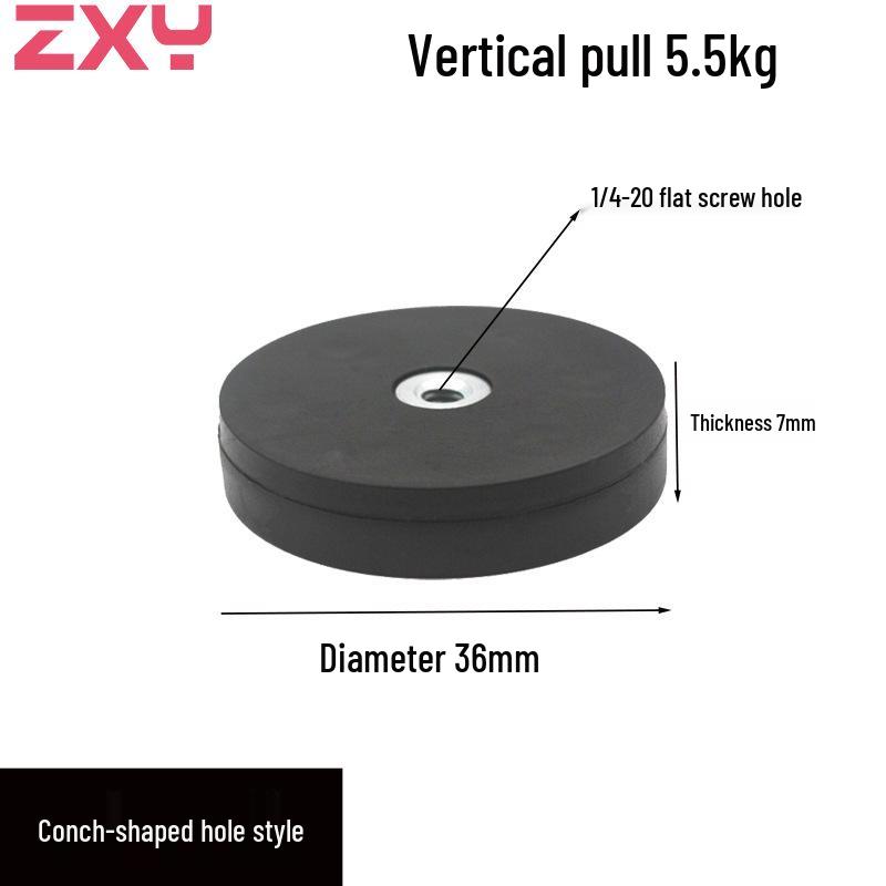36mm Rubber Coated Neodymium Magnet Cup Base - Strong, Colored, Round Magnet