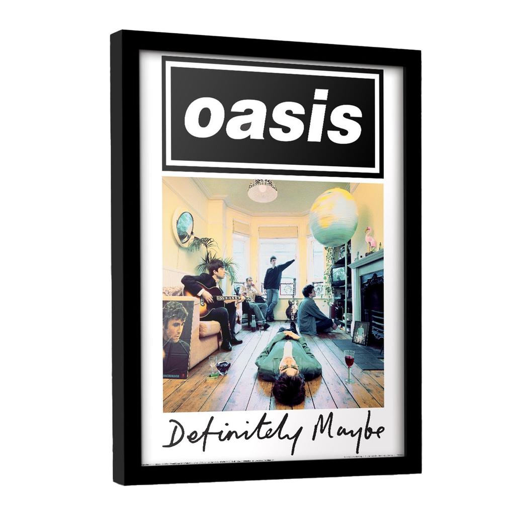 Poster incorniciato degli Oasis Definitely Maybe