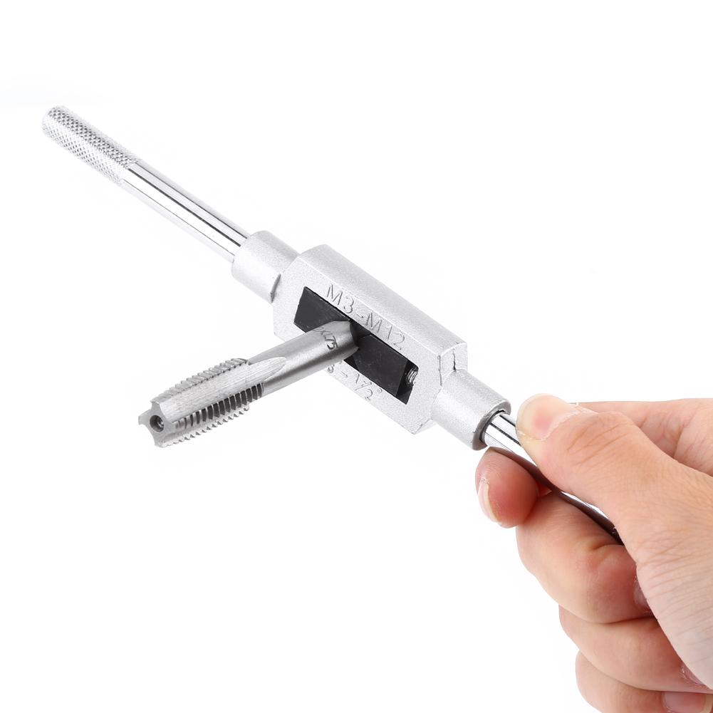 Adjustable Tap Wrench Set with Metric Thread M3 4 5 6 8 10 12 Insert Screw Taps