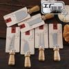 Stainless Steel Cheese Knife Set with Rubber Wood Handles - Includes Dinner Knife, Butter Knife, and Spatula