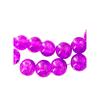 Strand of 130 Vivid Purple Cracked Round Glass Beads 6mm 6mm