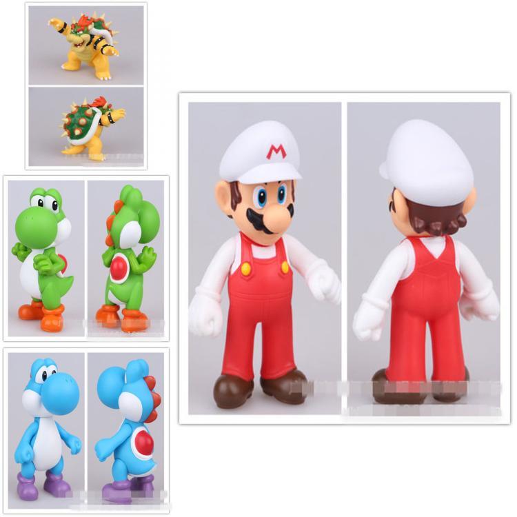 Super Bros Mario Luigi Bowser Princess Peach Pvc Action Figures Kids Toy