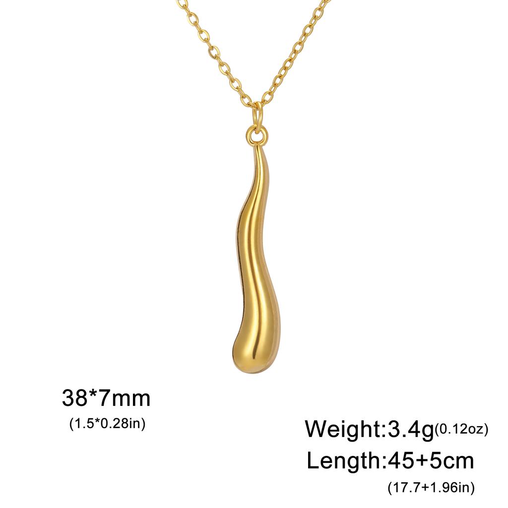 Cazador Water Drop Tear Drop Women's Necklace Stainless Steel Trendy Jewelry Minimalist Choker Chain 2026 Wedding Party Gift