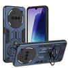 KEYSION Shockproof Armor Case for Nothing Phone 3A Soft Silicone+PC Metal Ring Stand Phone Back Cover for Nothing 3A