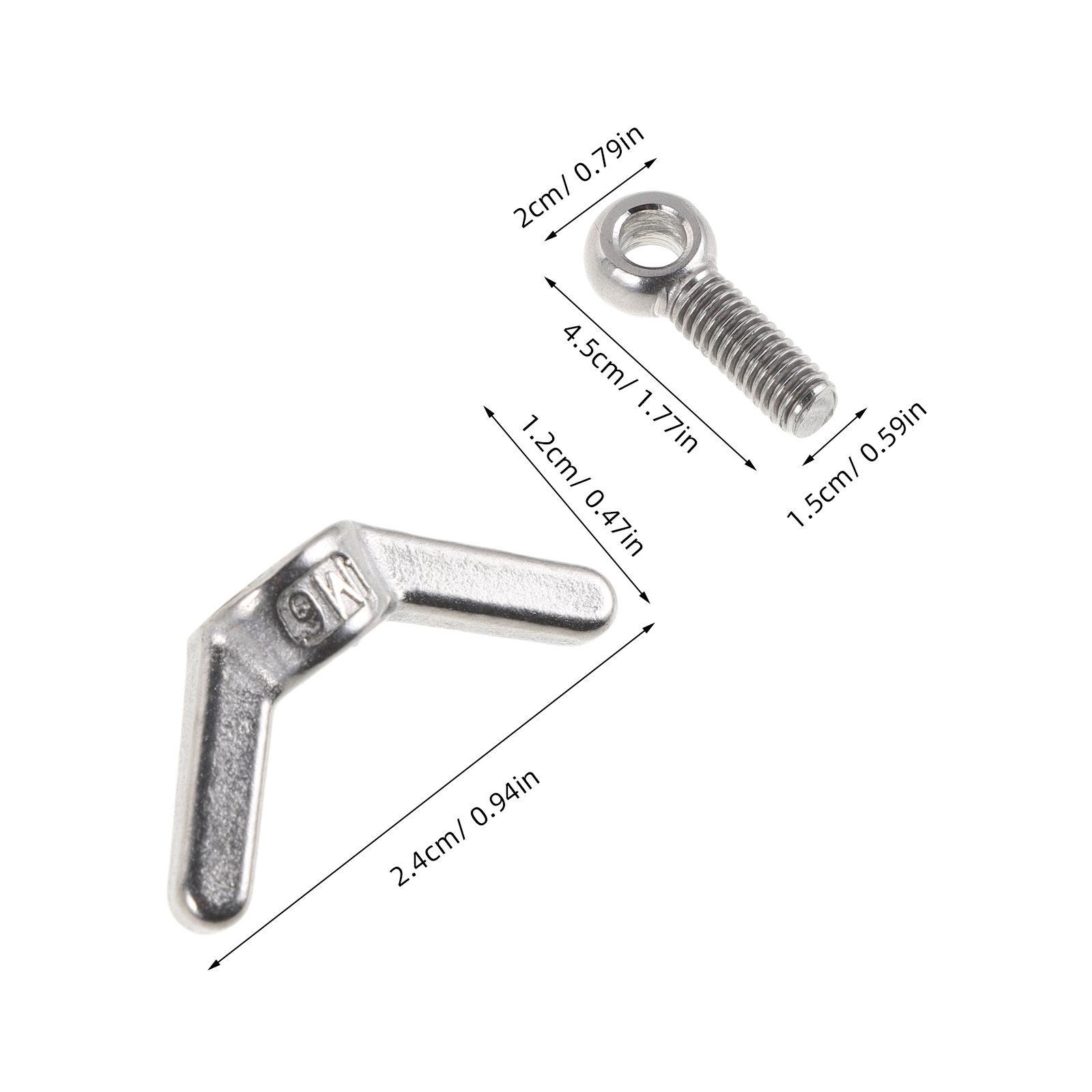 

6Pcs Stainless Steel 304 Thumb Screws Wing Butterfly Bolts M8x30mm Furniture Machinery Fastener Kit Electronic DIY Equipment