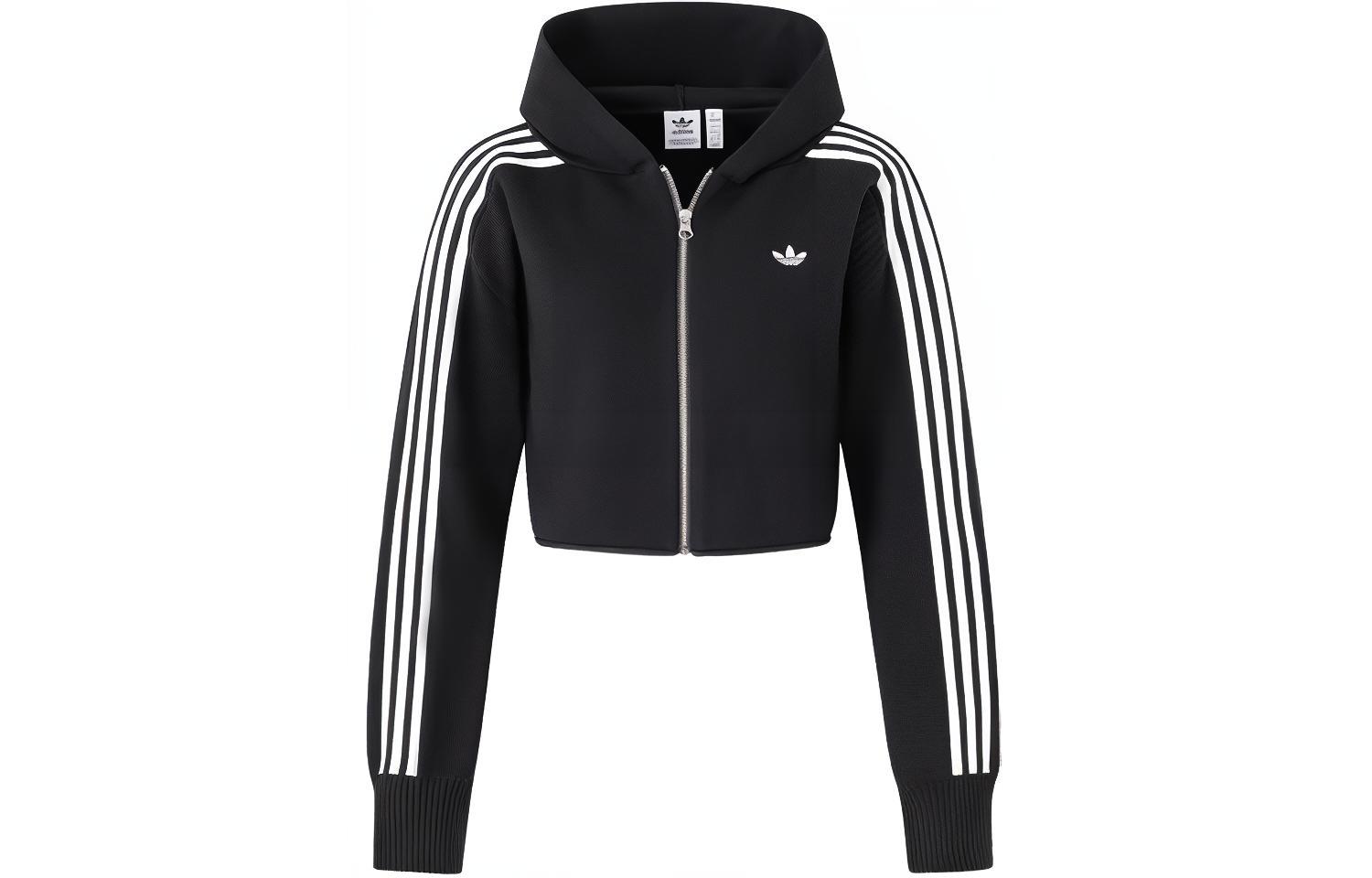 Adidas Originals Premium Zipper Hoodie Sweater Women s Black JI7061 XL