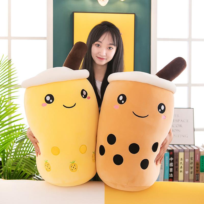 22-70cm Obří plyšáci Bubble Tea Mačkací polštář Mléčný čaj Boba Peluche Zmrzlina Ovoce Džus Nápoj Láhev Rekvizita Dekorace Dárek