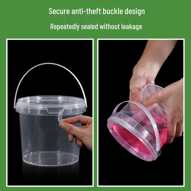 COFLYEE Disposable Transparent Food-Grade Plastic Buckets