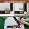 2-in-1 Digital Angle Ruler Inclinometer Protractor Goniometer 360° Plastic/Stainless Steel Gauge Angle finder Measurement Tool