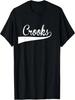 CROOKS Baseball Vintage Retro Font T-Shirt