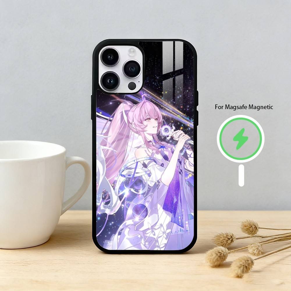 Denia Hiyuki WuWa Wuthering Waves Phone Case For iPhone 17 16 15 14 13 12 Pro Max Plus for Mirror Wireless Magnetic Cover