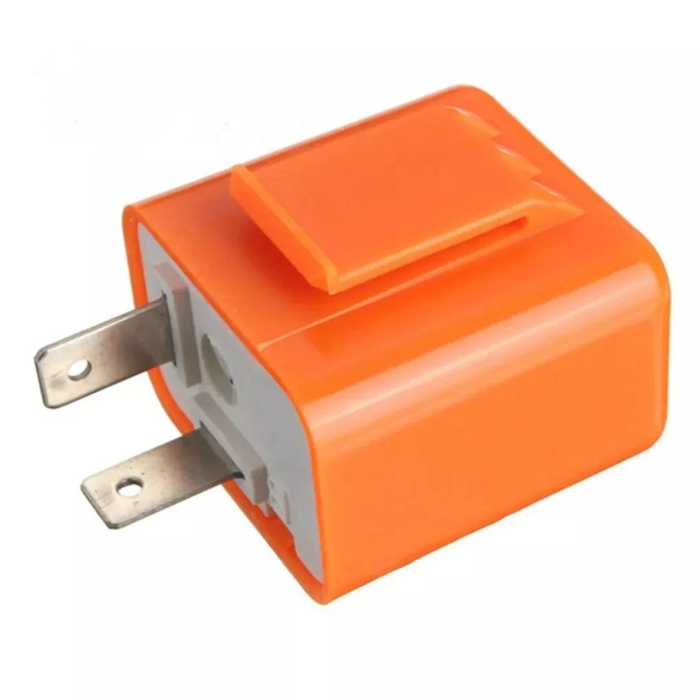 Releu LED Intermitent Motocicletă 12V Viteză Reglabilă 2 Pini Releu LED Electronic Intermitent pentru Semnalizare Motocicletă Înlocuire Directă