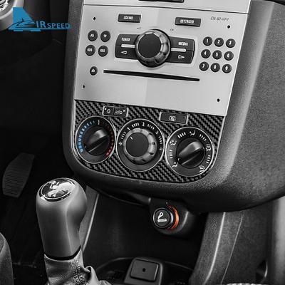 Prawdziwa Miękka Naklejka z Włókna Węglowego Do Opel Corsa 2007 2008 2009 2010 2011 2012 2013 2014 LHD RHD Panel Pokrętła AC Centralnej Konsoli Samochodu