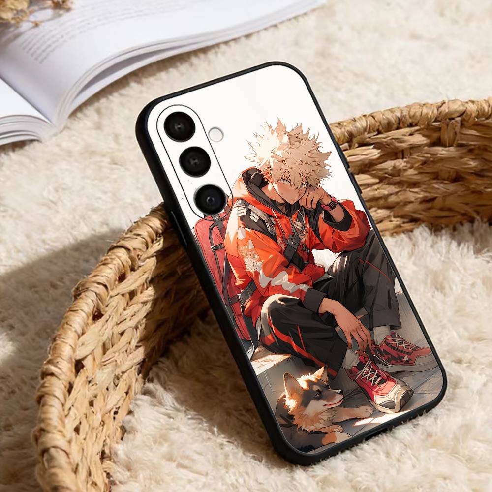bakugo A-Anime K-Katsuki Phone Case For Samsung Galaxy A13,21s,22,31,32,52,53,71,72,73,Soft Black Cover