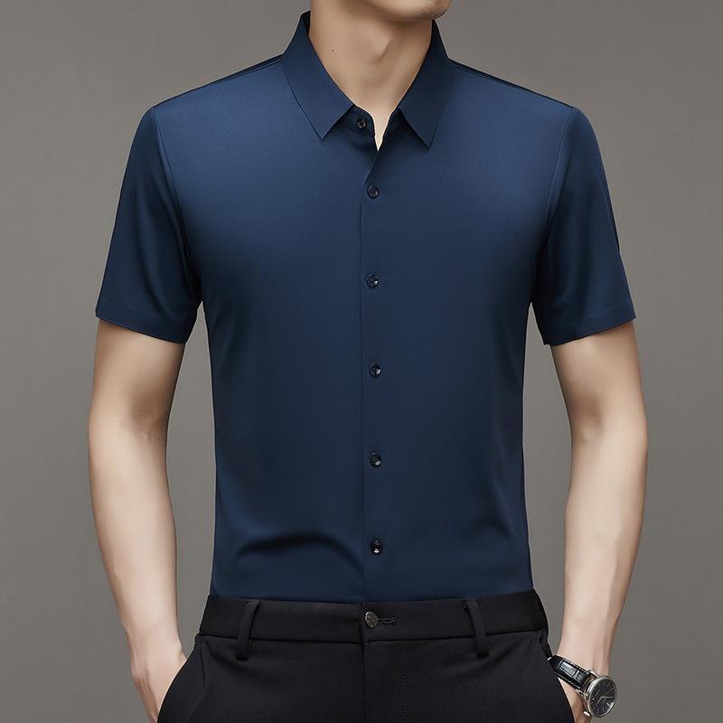 Men s Short Sleeve Shirt Summer Business Casual M