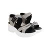 Shoetopia Hook and Loop Style Grey Sandal For Women & Girls /Uk7