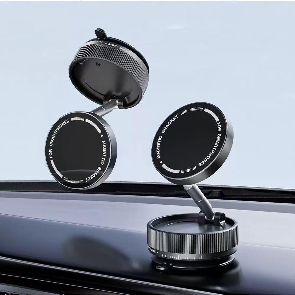 Magnetischer Vakuum-Saug-Autohalter mit drehbarem und klappbarem Anti-Shake-Ständer