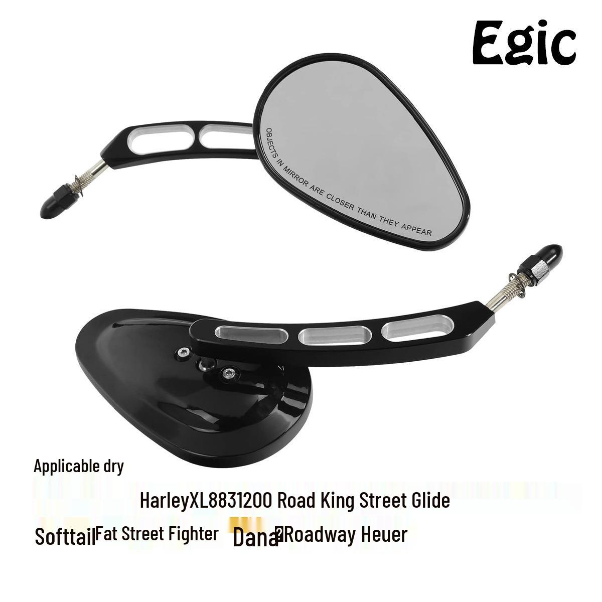 

Harley Motorcycle Rearview Mirror Reflector for XL883, XL1200, Street Glide, Road King, Softail, Dyna Black