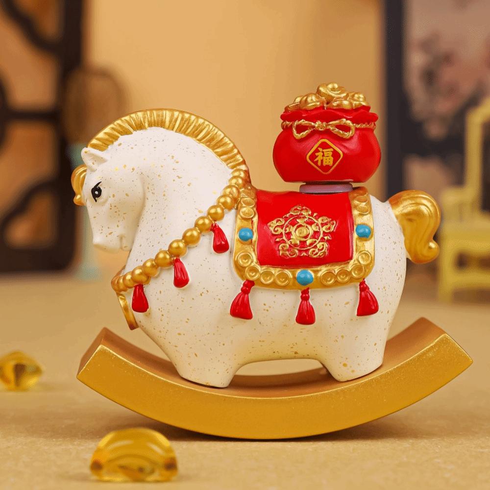 Rășină Cal Miniatură Stil Chinezesc Zodia Cal Ornamente Ornament de Birou Decor Birou