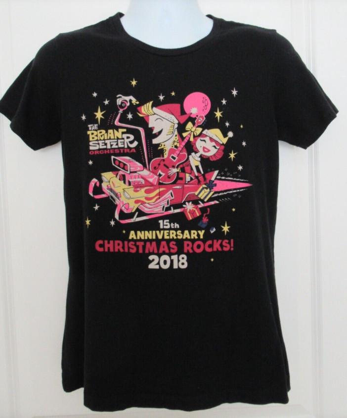 The Brian Setzer Orchestra Christmas Rocks Unisex Cotton TShirt All Size BS543 Unisex T-Shirt