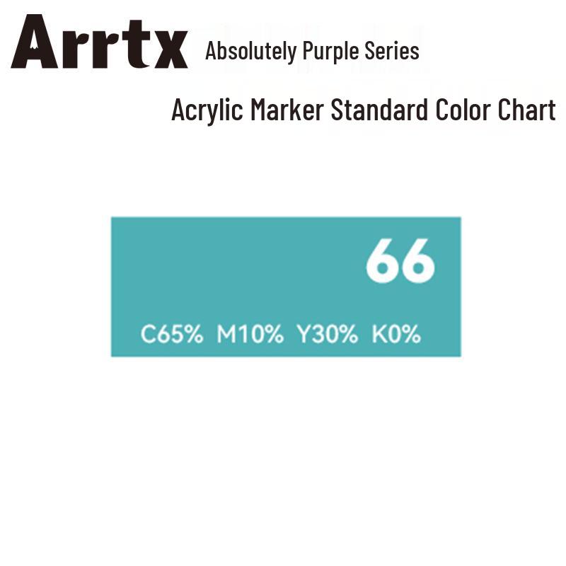 Arrtx Ataishi Akrylový marker s měkkým hrotem, Jeden kus, Absolutní fialová, Styl A/B, 30 barev, Voděodolný, Rychleschnoucí, Krycí.