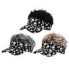 Hairy Baseball Hat Sports Fan Headgear Wigs Prank Cosplay Accessories