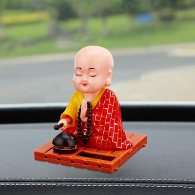 Little Figurine Solar Powered Car Toy Dashboard Decoration for Desk Kids Toys Gifts