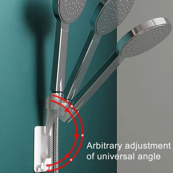 360 Degrees Rotatable Double Hook Punch-free Wall-Mount Shower Spray Head Holder