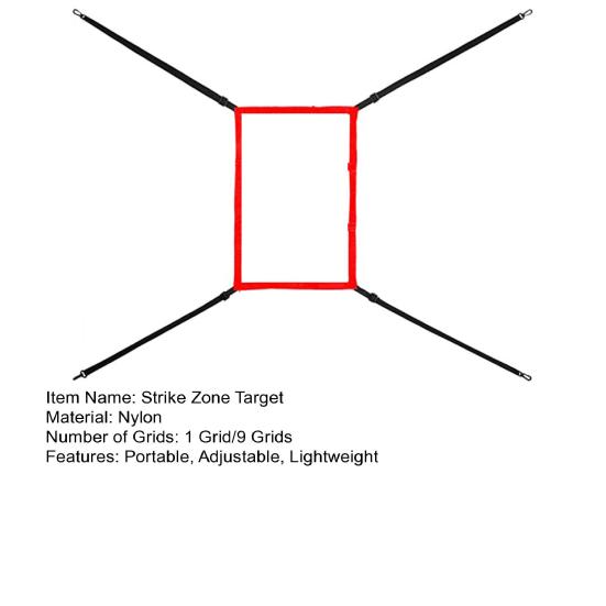 Baseball Net Strike Zone Target Adjustable Simple Installation Softball Baseball Pitching Target Practice Training Equipment