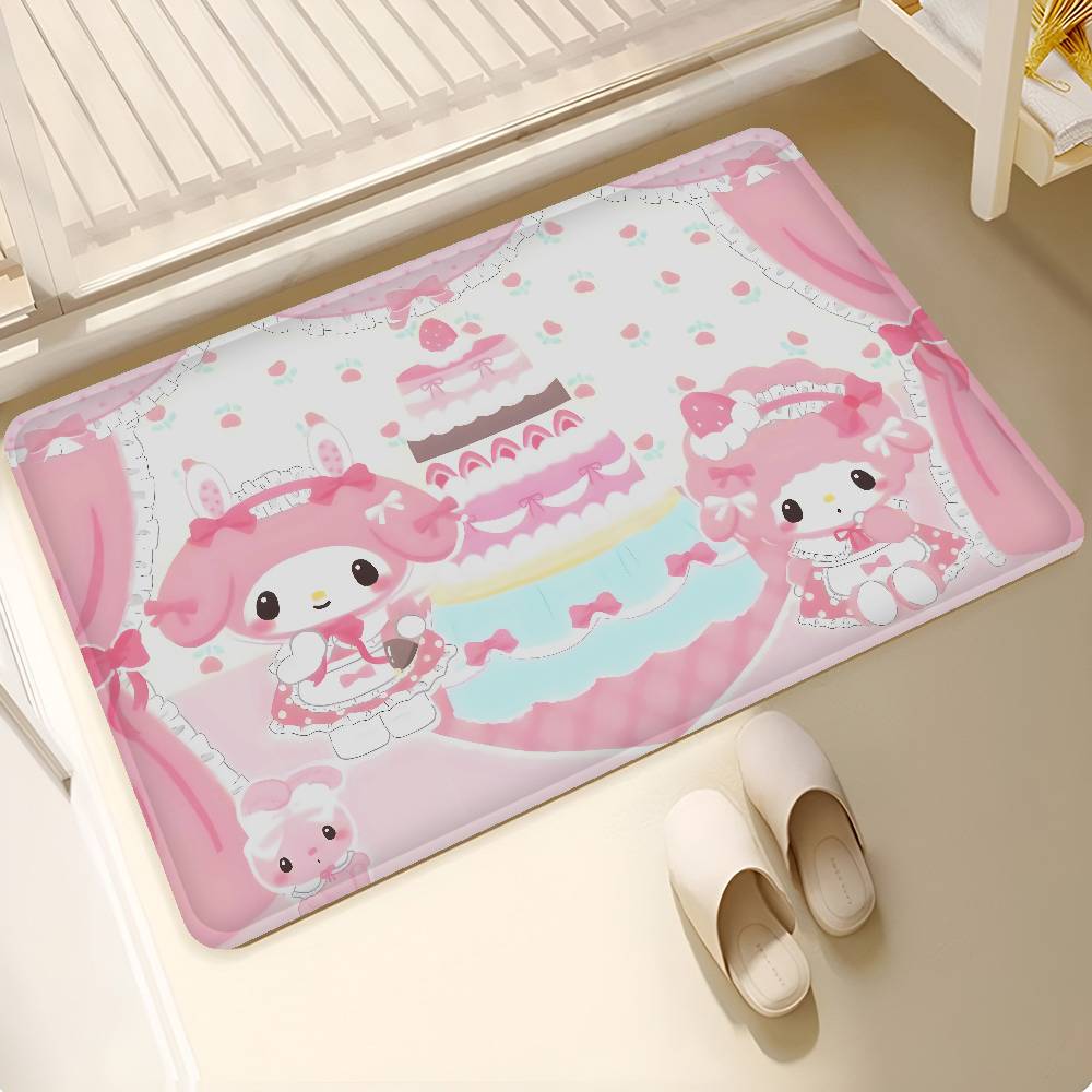 My M-melody Lovely Room Mats Anti-slip Absorb Water Long Strip Cushion Bedroon Mat Household Carpets