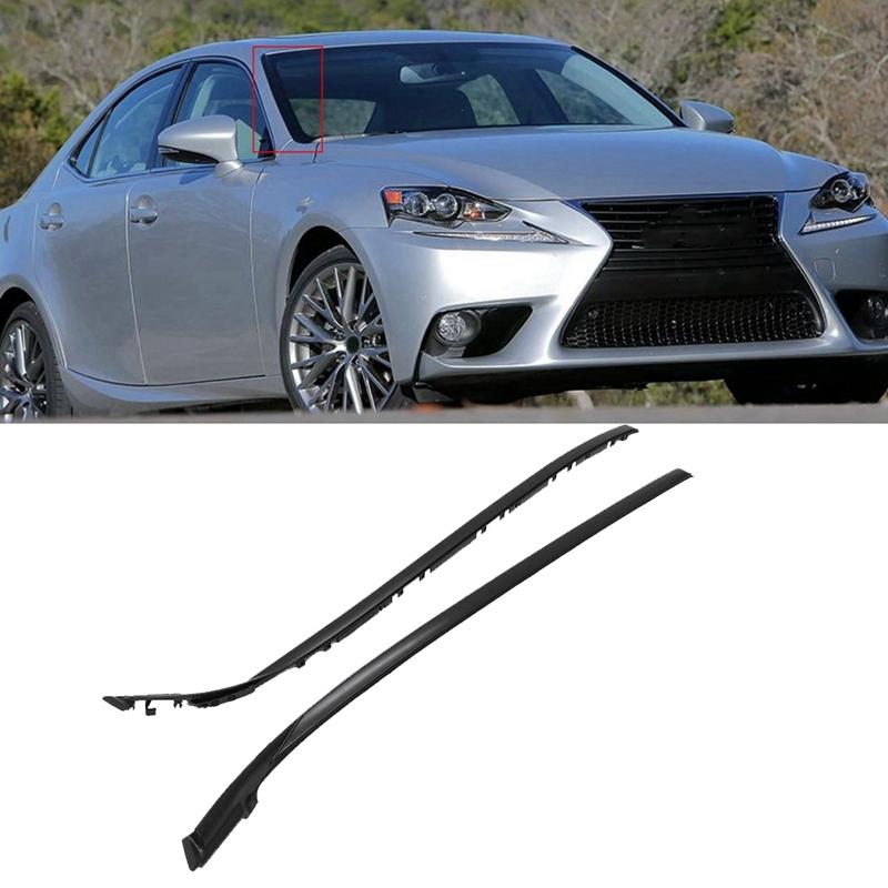 1Pair Windshield Pillar Molding With Clips Kit For Lexus Is IS200D IS250 IS300 IS350 2006-2013 75552-53020 75551-53020