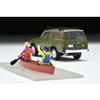 TOMYTEC Tomica Limited Vintage Neo 1/64 Scale LV-N279e Toyota Land Cruiser 60 Olive with Canoe and Figure, Finished Model (Product Number: 330882)