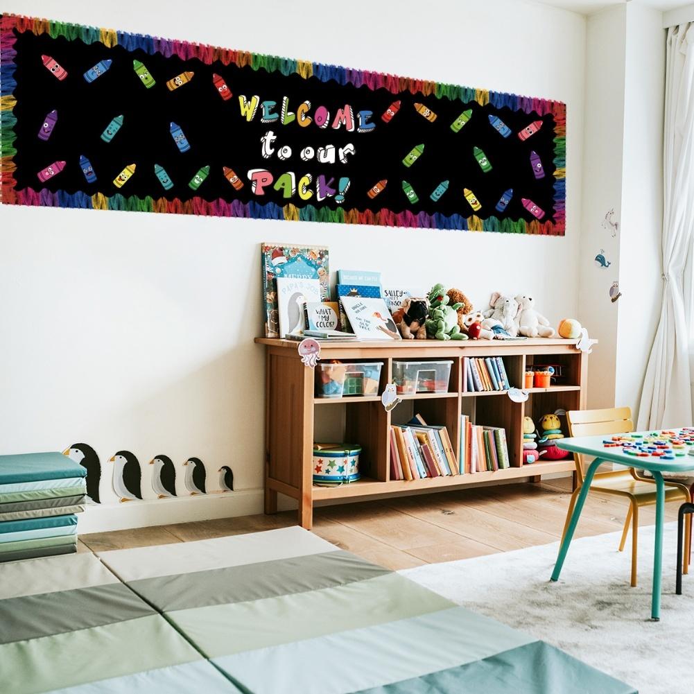 

79PCS Back To School Bulletin Board Decorations 3D Crayon Cutouts & Custom Bulletin Board Decorations Classroom Decor China Mainland