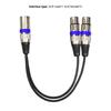 30cm audio kabel s antivibračním efektem, vyvážený přenos, zinková slitina, 2 v 1 XLR samec-XLR samice, audio prodlužovací kabel pro zvukovou konzoli