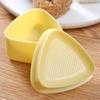 2Pcs Sushi Mold Rice Ball Maker 2-in-1 Triangular Onigiri Press with Lunch Box Compact Kitchen Tool for Bento Picnic Office Meals