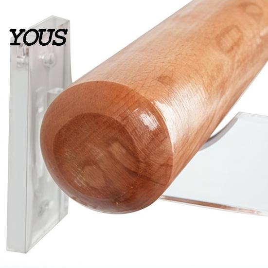 Baseball Bat Display Case 2PCS Acrylic Stands, Wall Mount Space Saving Hanging Shelf Holders, Soft Lining Protection Organizers for Sports Memorabilia