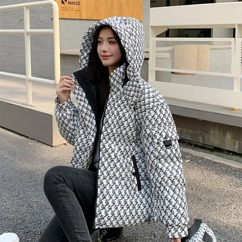 Womens Down Cotton Coat 2024 New Winter Cotton Jacket Women Thicken Warm Cotton-Padded Coats Female Puffer Parkas Casual Outwear