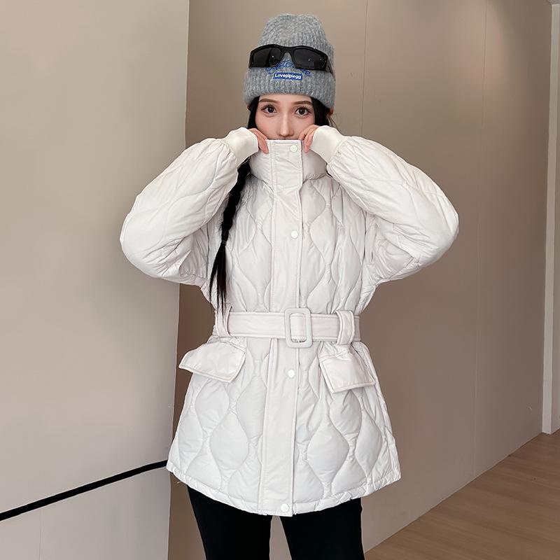New Winter Stand Collar Versatile Cotton Coat Belt Fashionable Versatile Fashionable Jacket