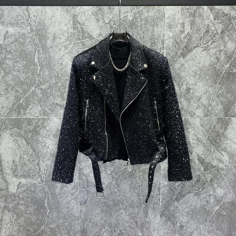 

Men s Autumn Fringe-Detail Blazer Relaxed Fit Stylish Jacket XS чорний