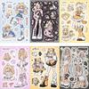 8 Styles of Gugu Cat Girl Guka Stickers DIY Hand Account Small Card Mobile Case Decoration Korean Ins