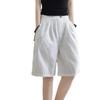 2023 Summer High Waist Retro Literary Wide-Leg Casual Plus Size Five-Point Pants