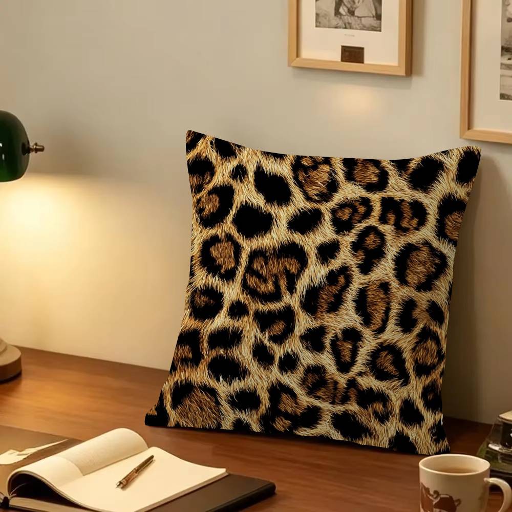 Short Velvet Leopard    Pillow Cover Design cushion Cover decor Holiday Decorati