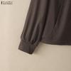 ZANZEA Women Casual Stand Collar Long Sleeve Thin Zipper Jackets