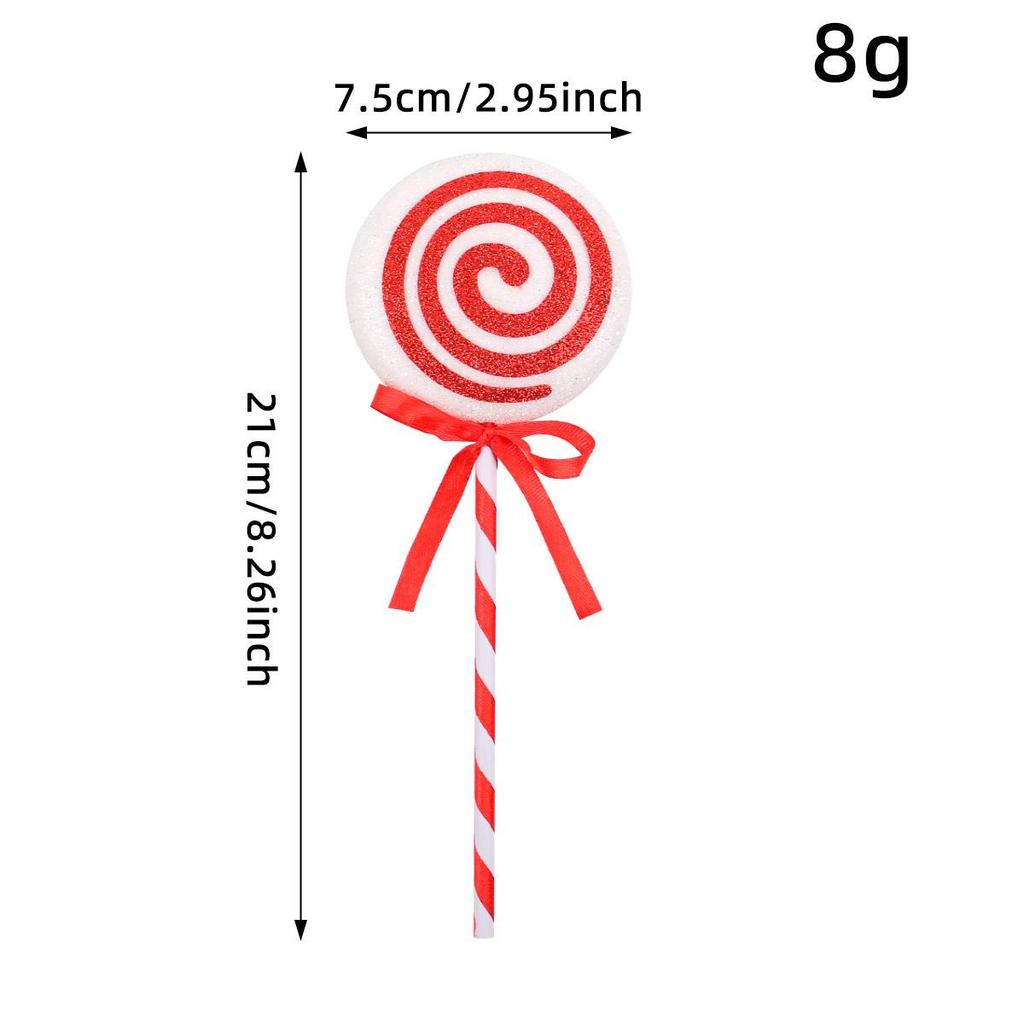 Colorful Christmas Lollipop Decorations - Large Candy Ornaments for Holiday Tree