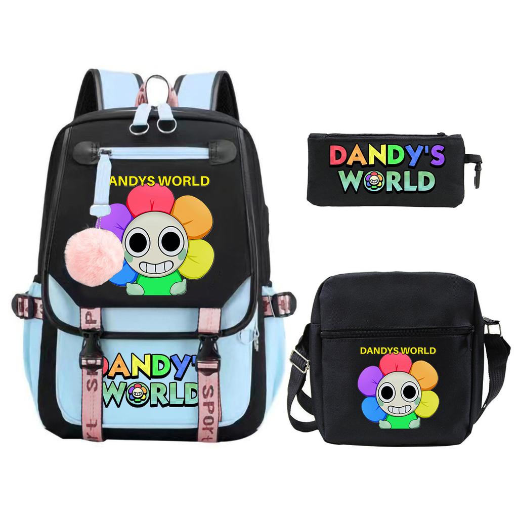 Dandy's World School Trend Children's Backpack Set Large Capacity Primary and Secondary School Student Leisure Bag