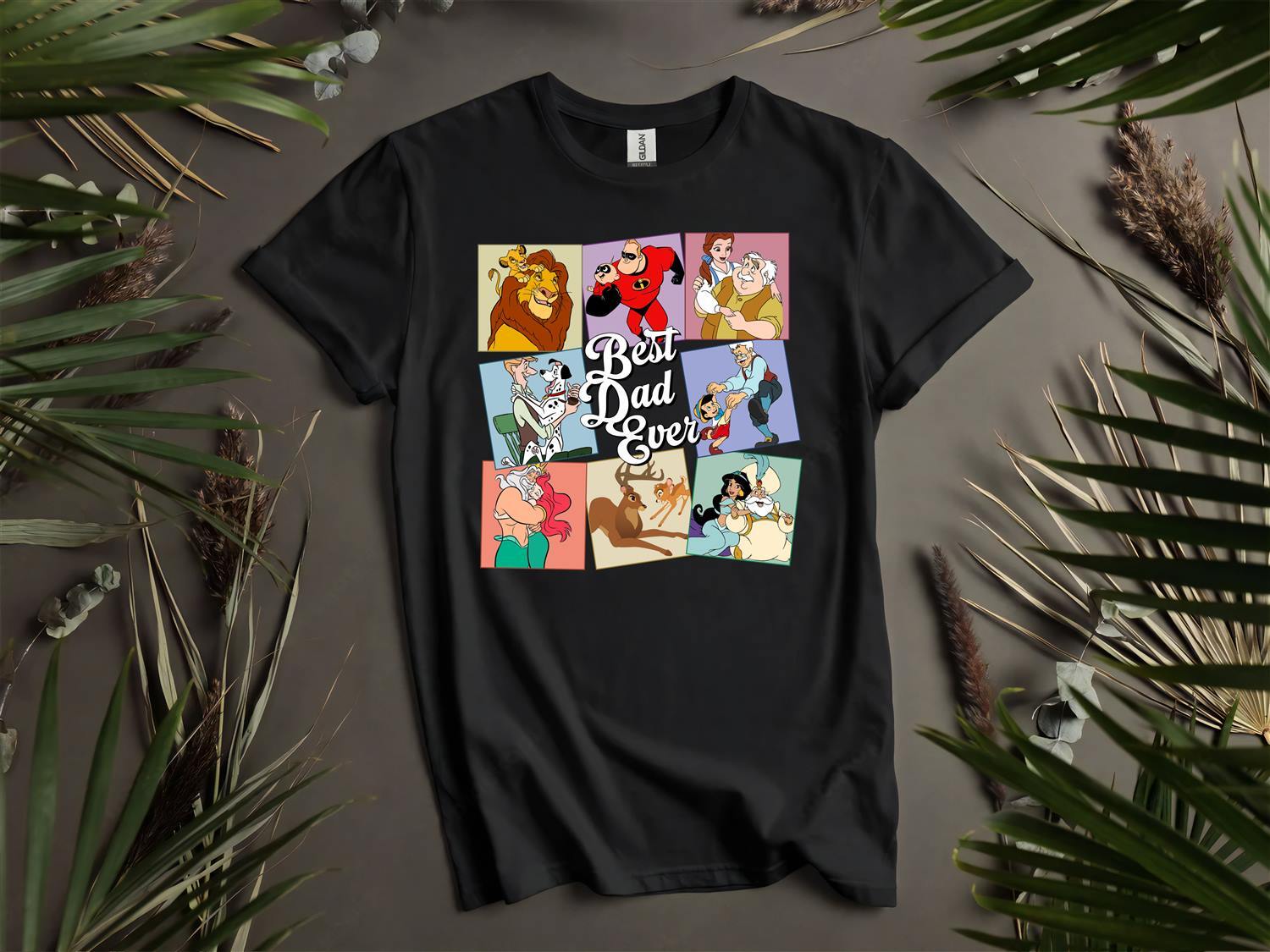 Best Dad Ever Famous Characters T-Shirt Mens Womens Tees Top T Shirt Mens Womens Tees Top Men Women Unisex Tshirt L48 L