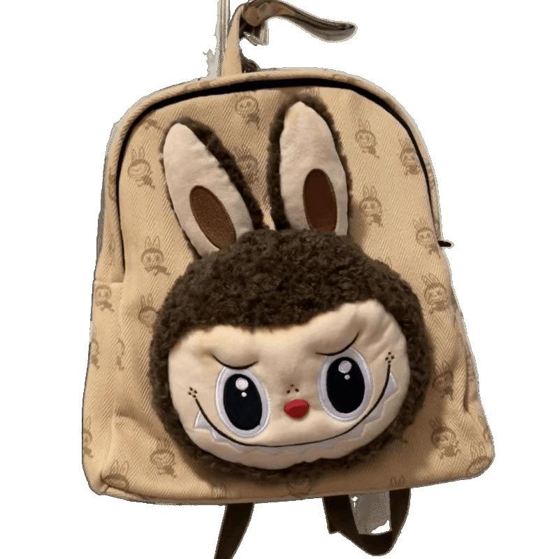 Backpack Cute Large Capacity Big Head Plush College Cartoon School Bag College Student Backpack Doll